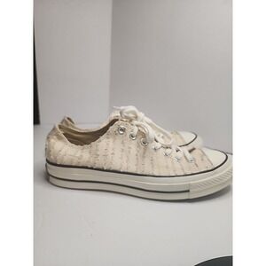 Converse Chuck 70 OX Beige Egret  Shoes Womens 10.5 Textured Low Top Sneaker